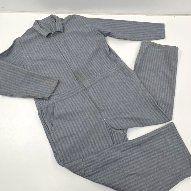 Vintage 90s Men's Blue Pinstripe Herringbone Workwear Coveralls USA Sz 48R
